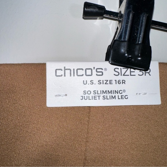 NWT CHICOS So Slimming Juliet Slim Leg Ponte Knit Pants in Camel - 3R/16R - Picture 8 of 8